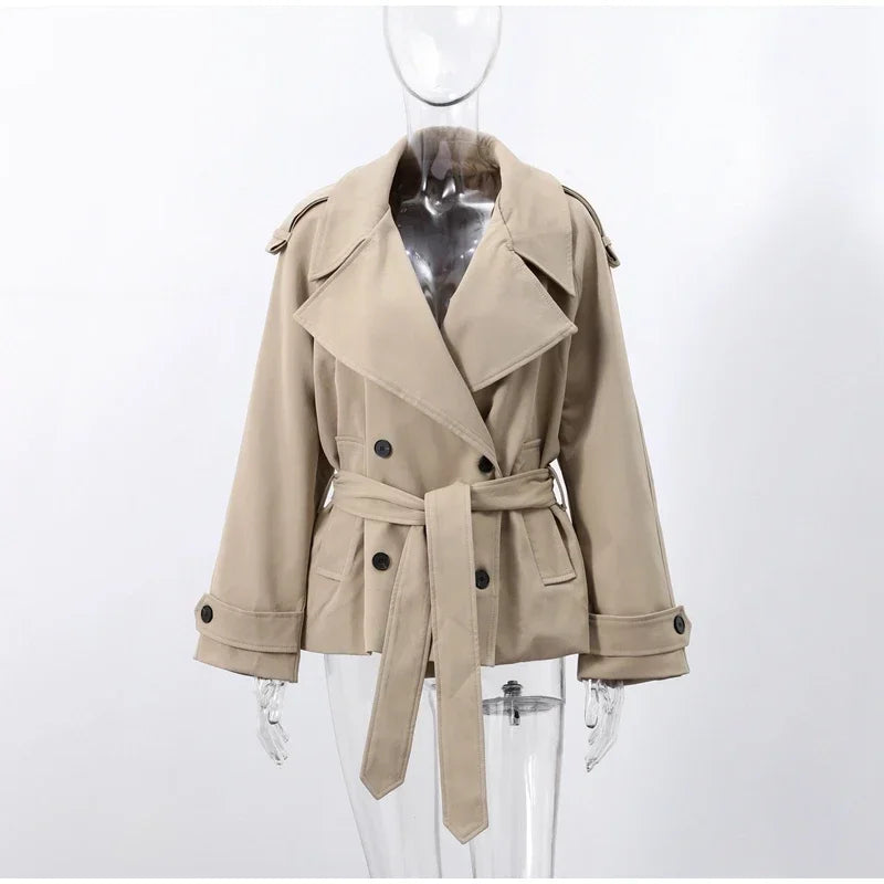 Gabardina Larga de Cuello Alto
