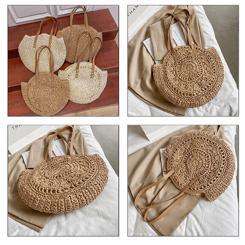 Bolso Redondo de Paja
