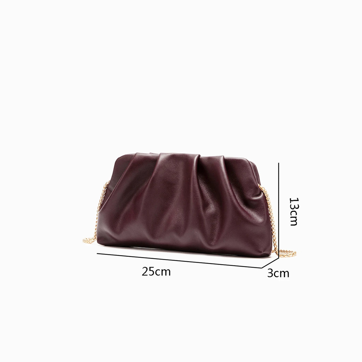 Clutch Fruncido con Cadena