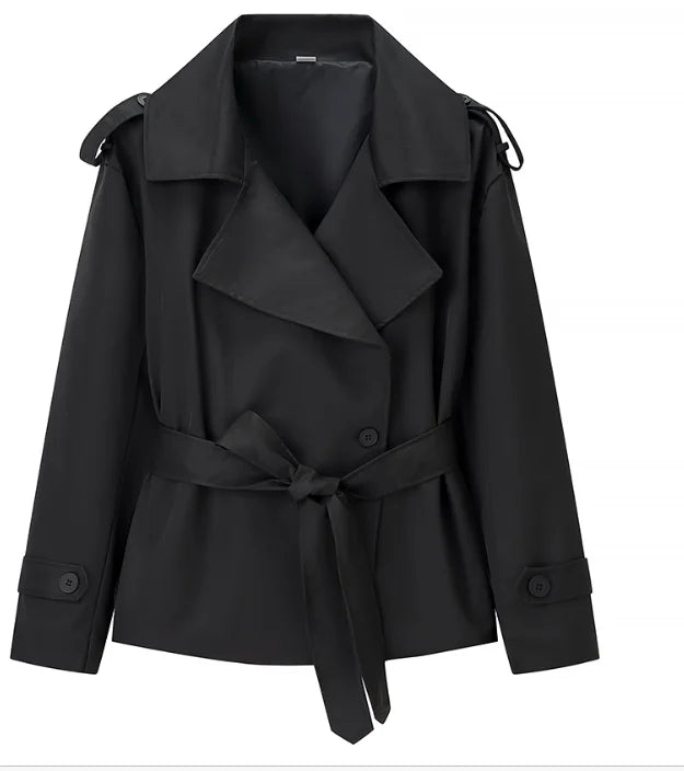Chaqueta Gabardina Corta con Lazada