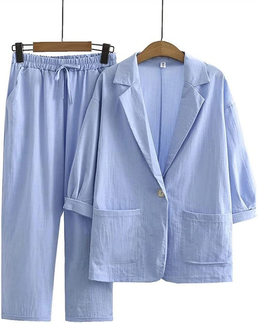 Traje de Lino Blazer y Pantalón