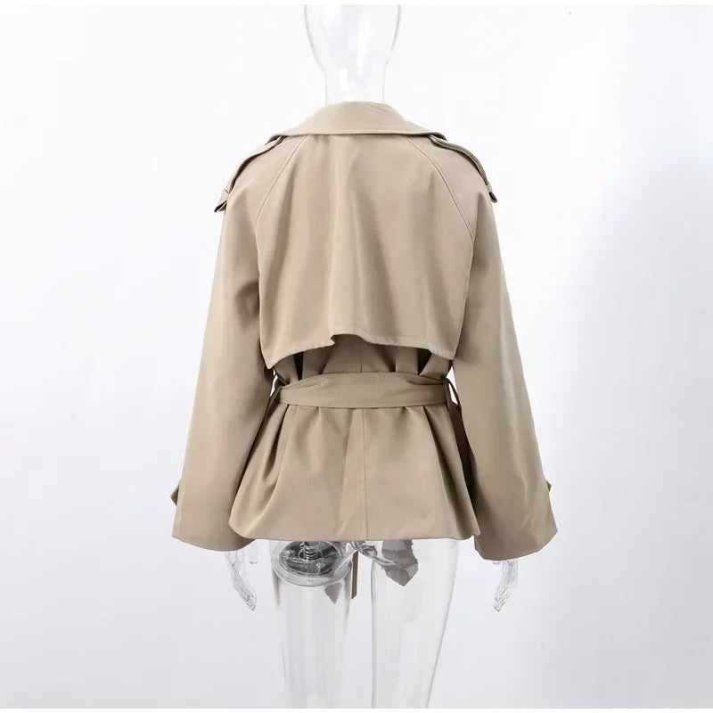 Gabardina Larga de Cuello Alto