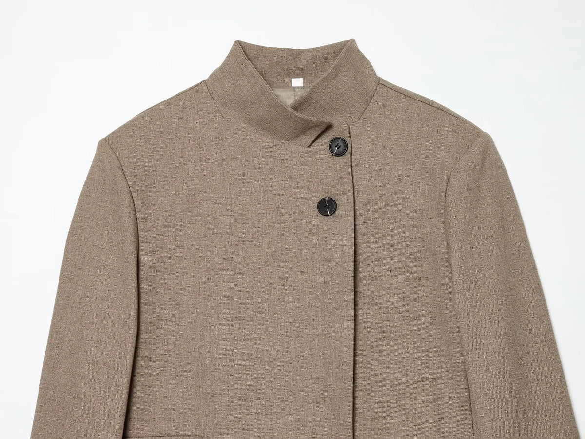 Chaqueta Cuello Mao Asimétrica