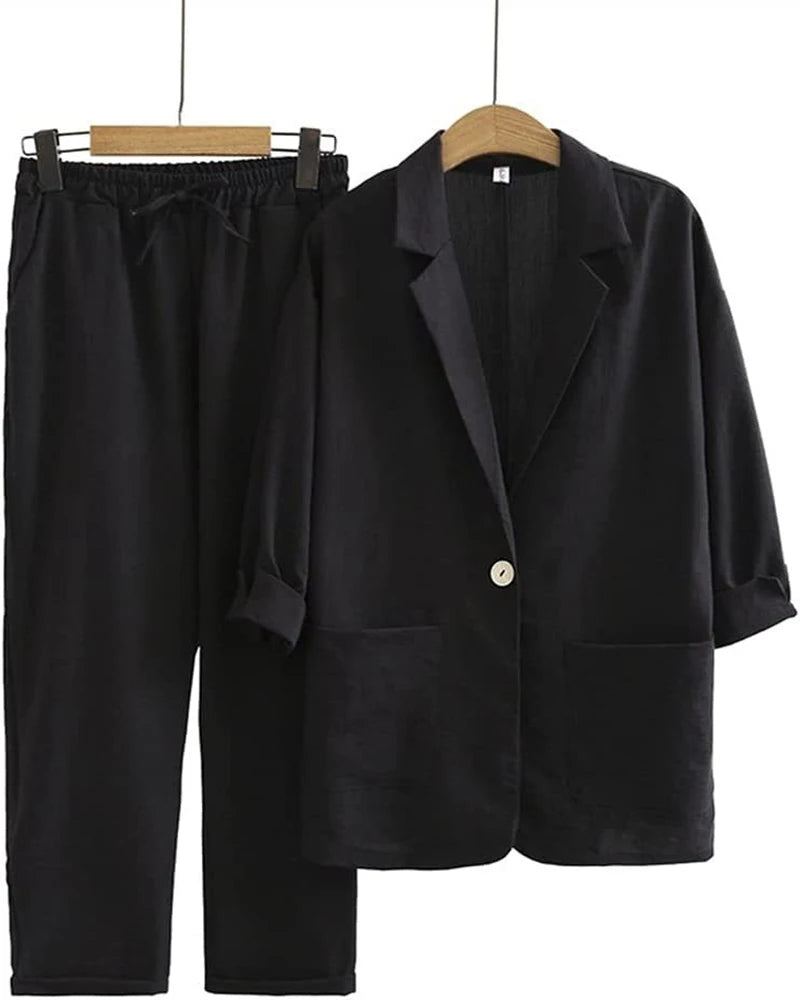 Traje de Lino Blazer y Pantalón