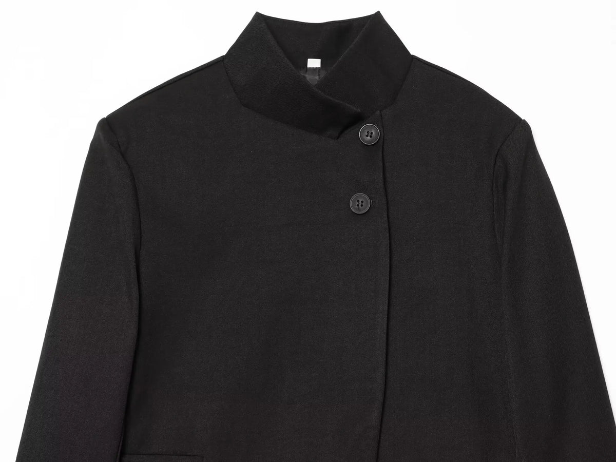 Chaqueta Cuello Mao Asimétrica