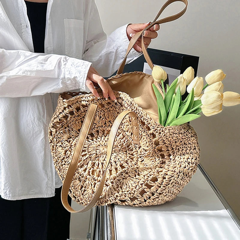 Bolso Redondo de Paja