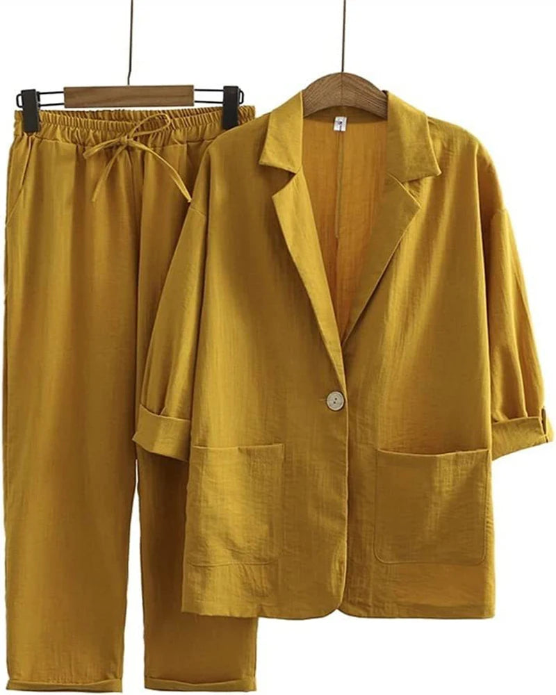 Traje de Lino Blazer y Pantalón