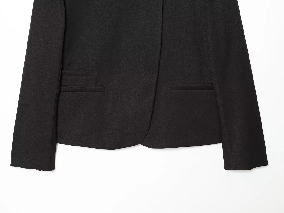 Chaqueta Cuello Mao Asimétrica