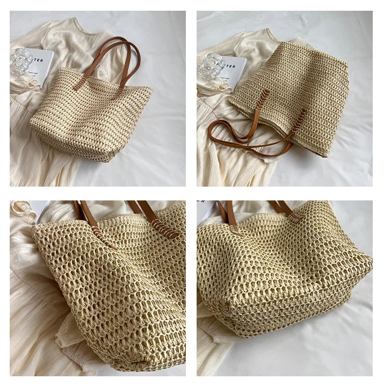 Bolso Shopper de Paja Tejido