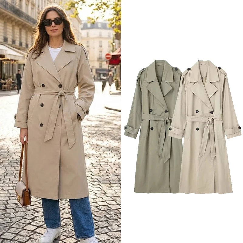 Gabardina Cruzada con Cinturón