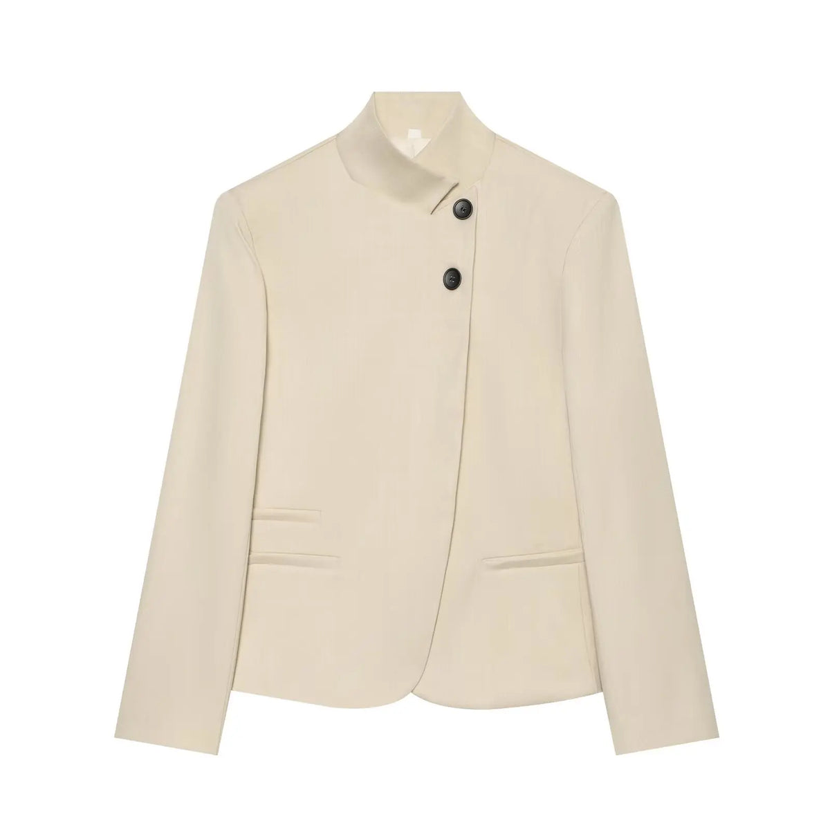 Chaqueta Cuello Mao Asimétrica