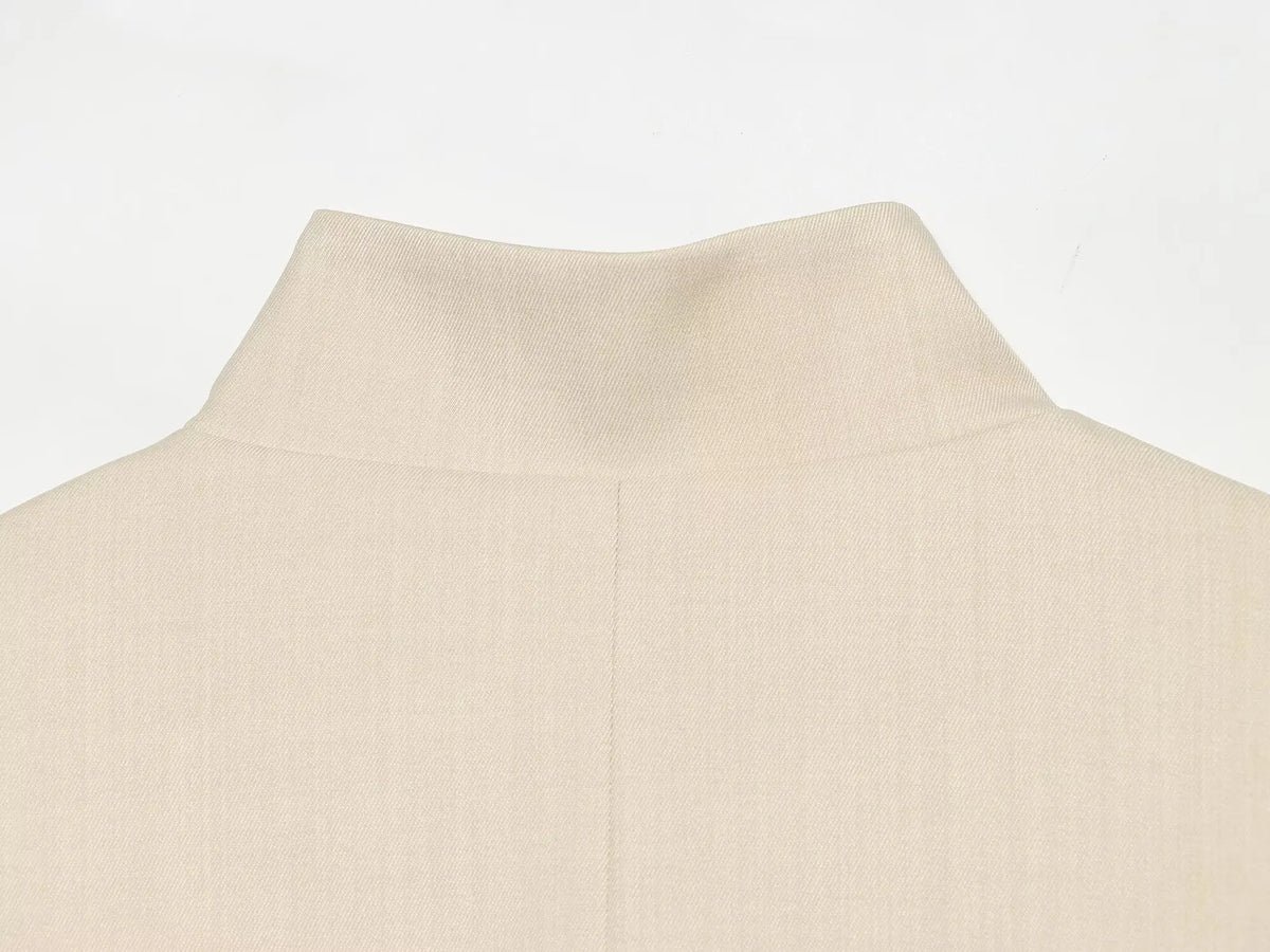 Chaqueta Cuello Mao Asimétrica