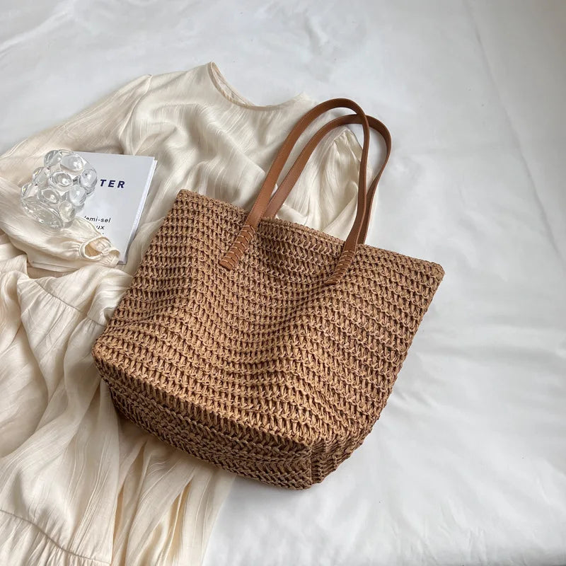 Bolso Shopper de Paja Tejido