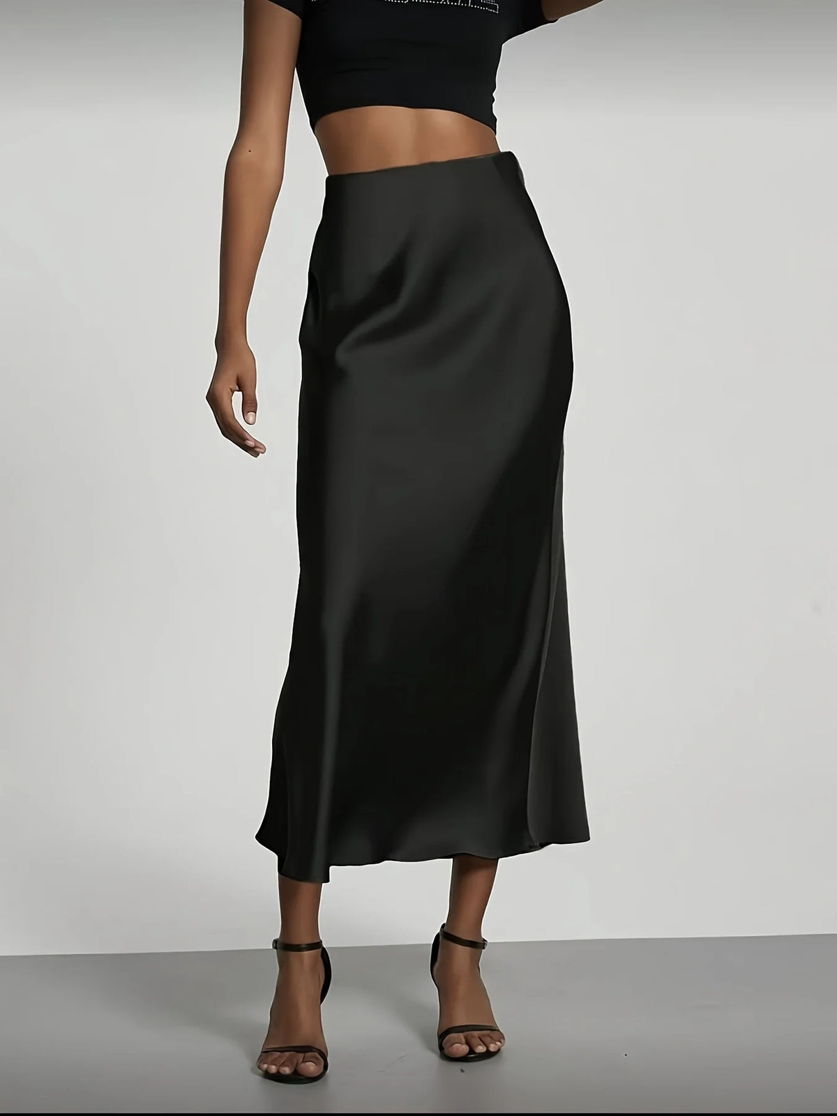 Falda Midi Satinada
