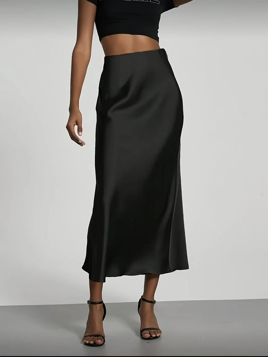 Falda Midi Satinada