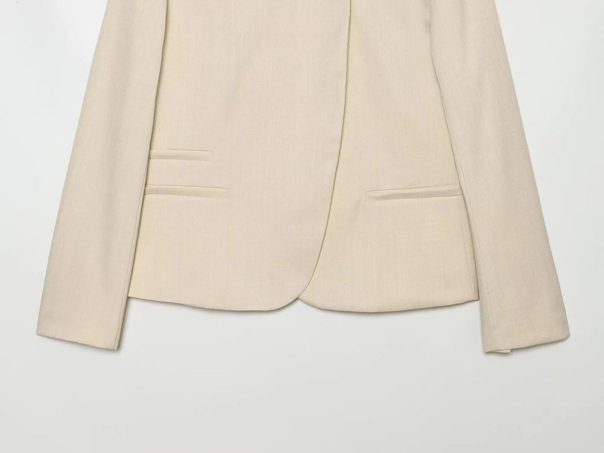 Chaqueta Cuello Mao Asimétrica