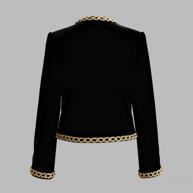 Chaqueta de Terciopelo Bordada en Oro