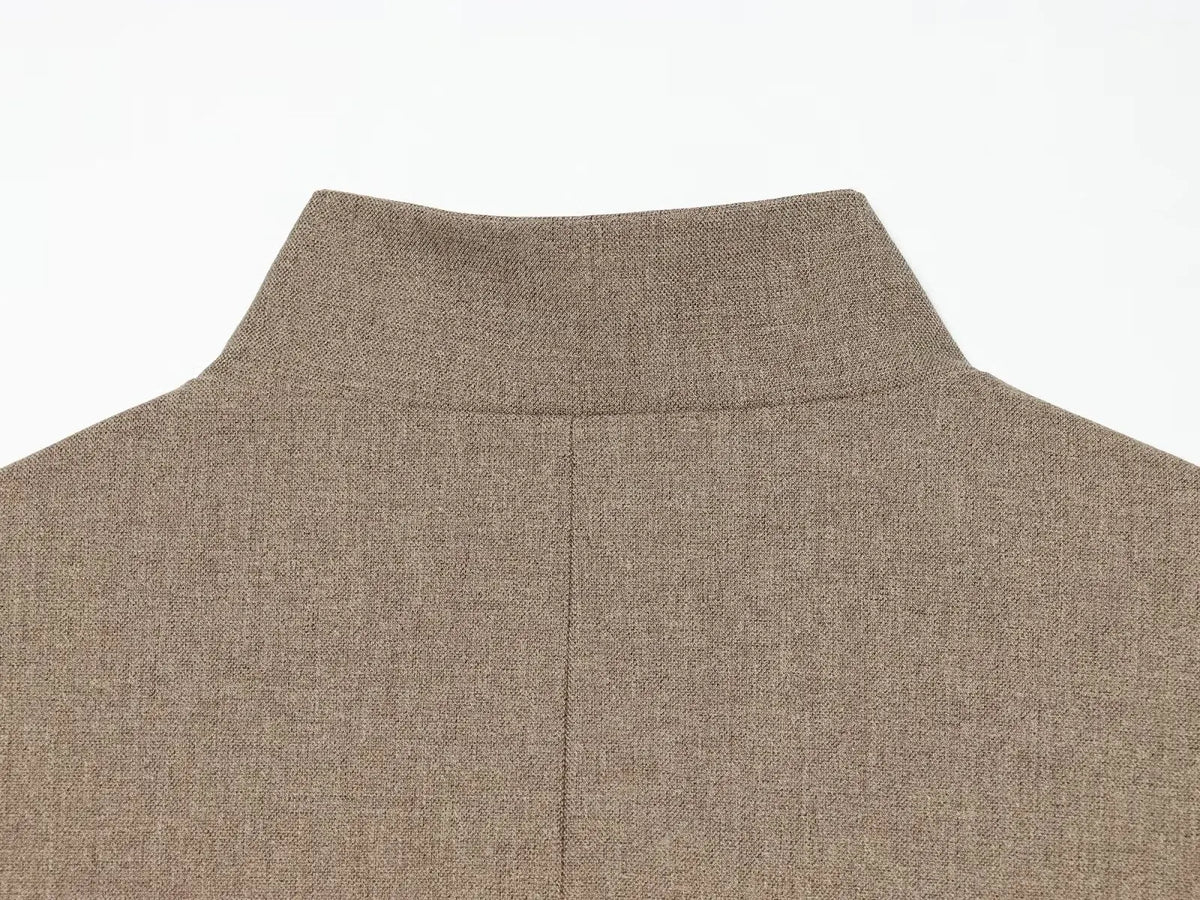 Chaqueta Cuello Mao Asimétrica