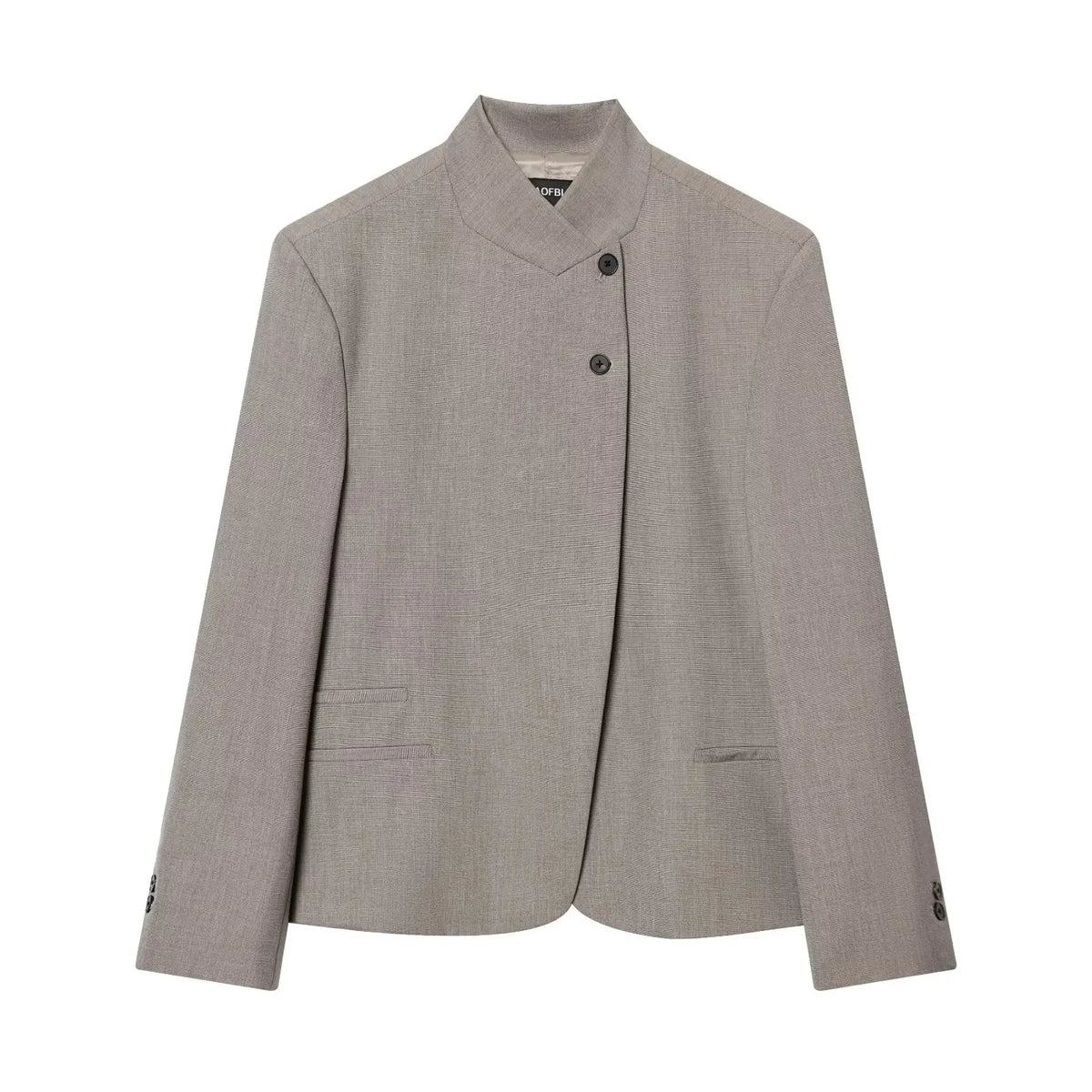 Chaqueta Cuello Mao Asimétrica