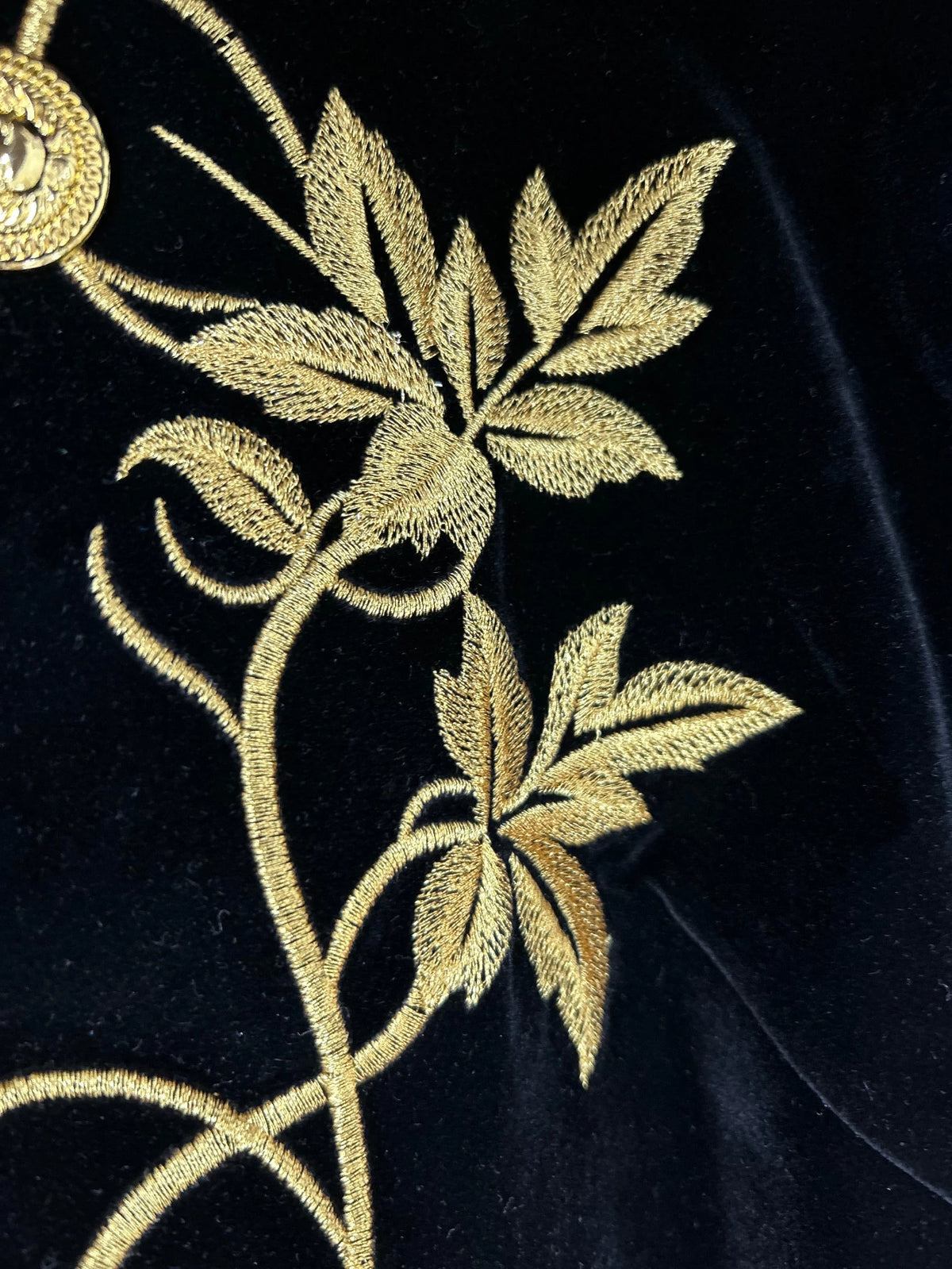 Chaqueta de Terciopelo Bordada en Oro