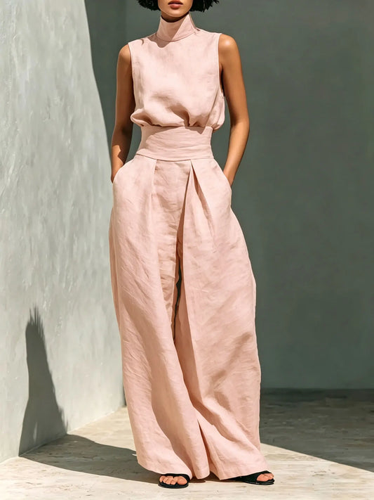 Conjunto de Lino Top y Pantalón