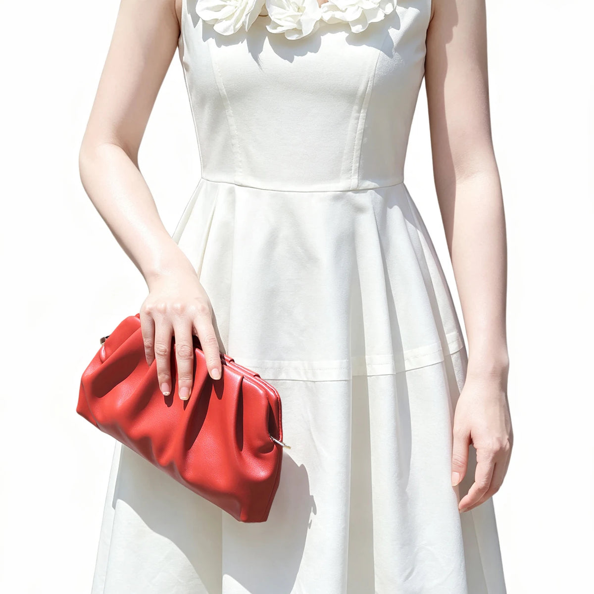 Clutch Fruncido con Cadena