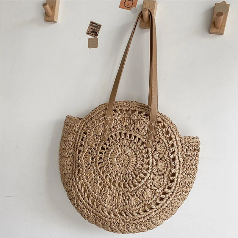 Bolso Redondo de Paja