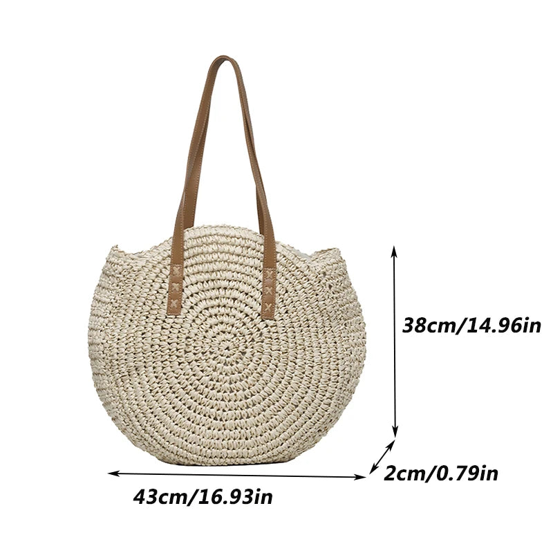Bolso Redondo de Paja