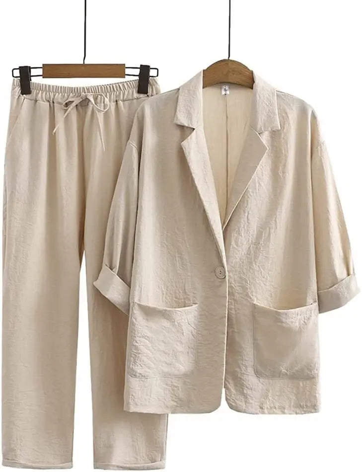 Traje de Lino Blazer y Pantalón