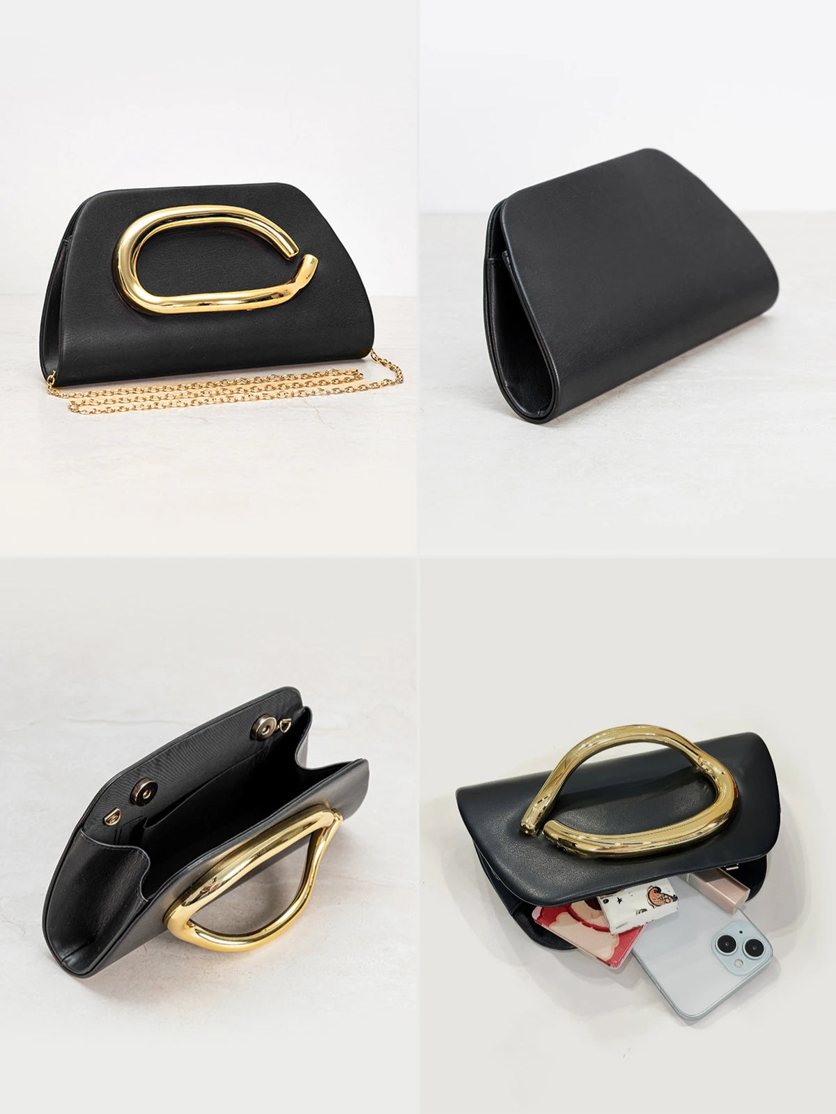 Clutch con Asa Dorada