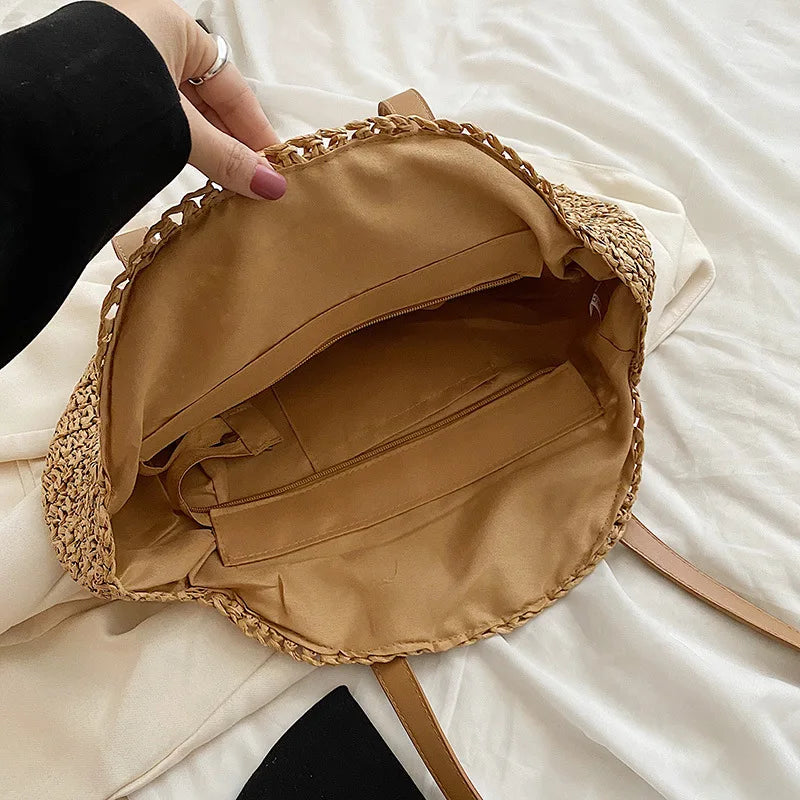 Bolso Redondo de Paja