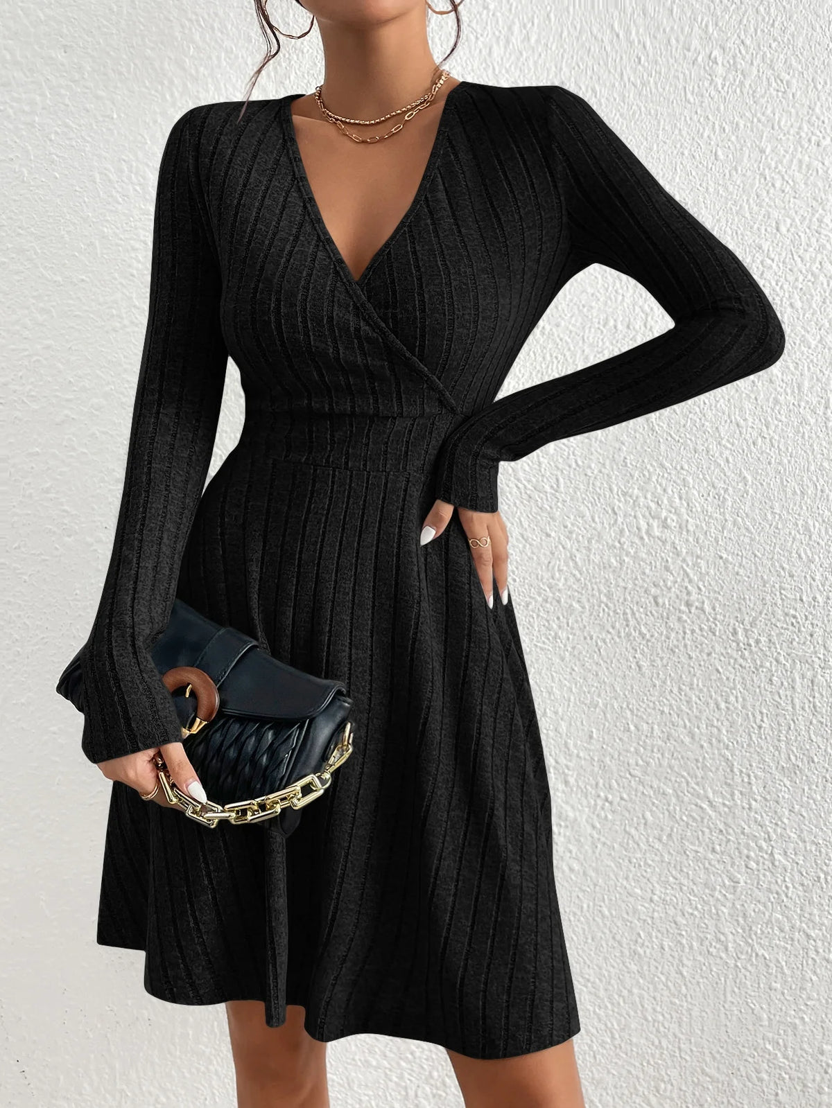 Vestido Cruzado de Punto