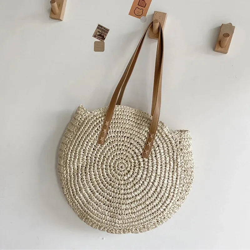 Bolso Redondo de Paja