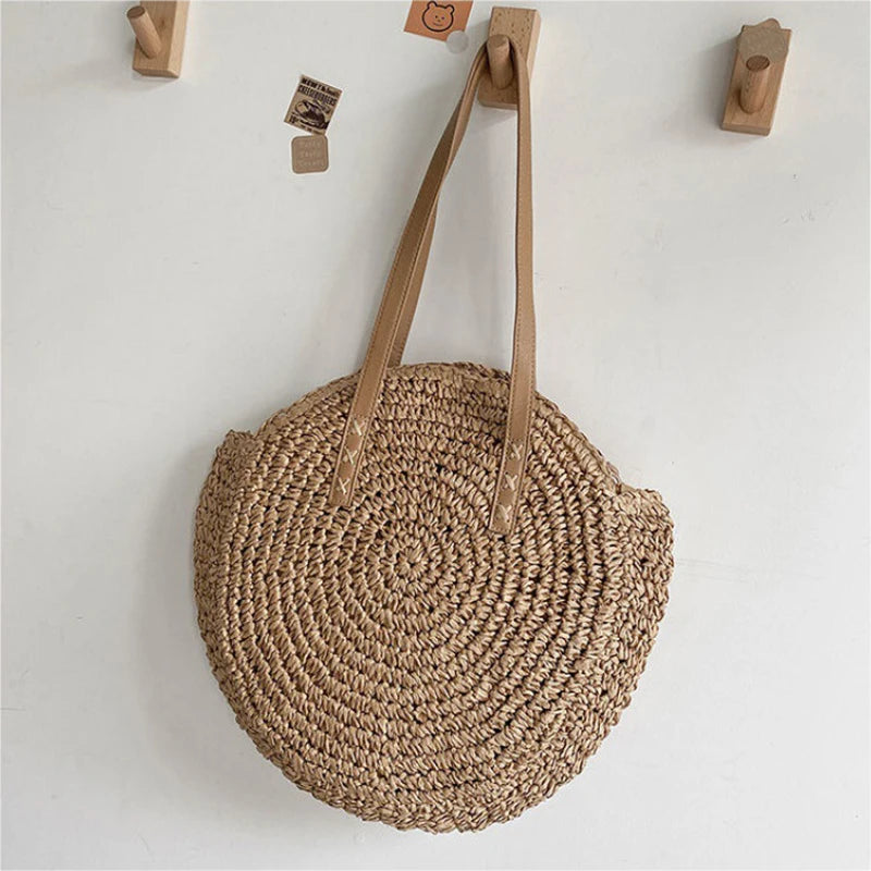 Bolso Redondo de Paja