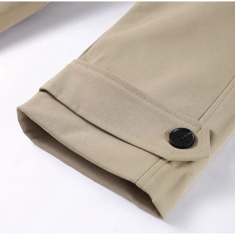Gabardina Larga de Cuello Alto