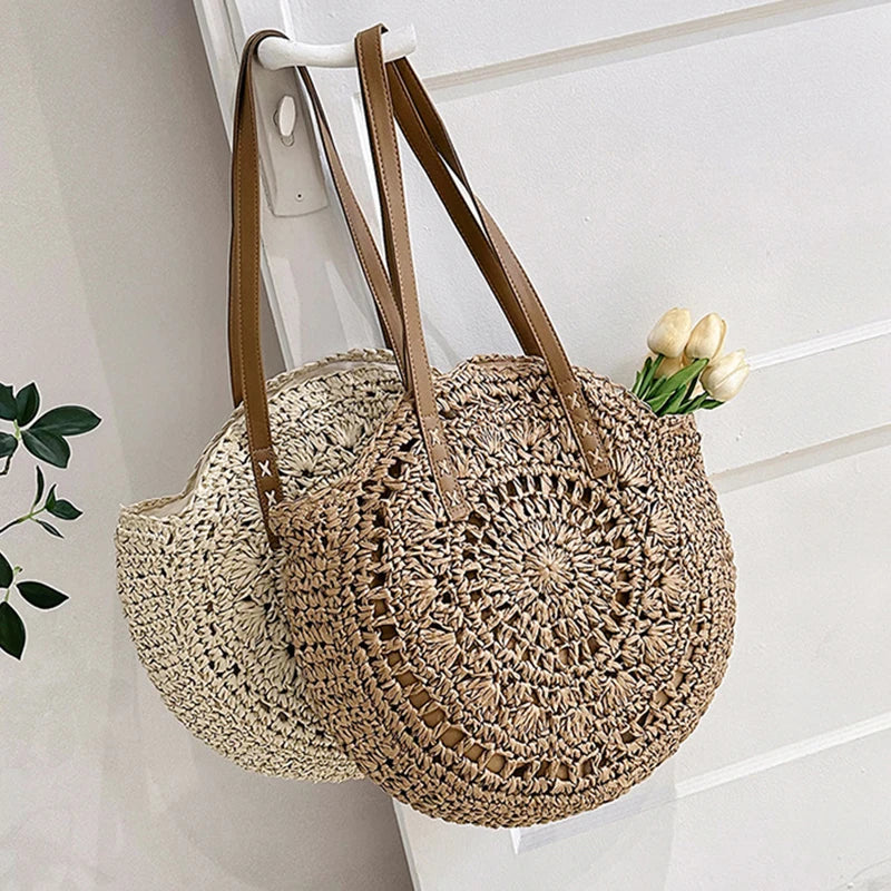 Bolso Redondo de Paja