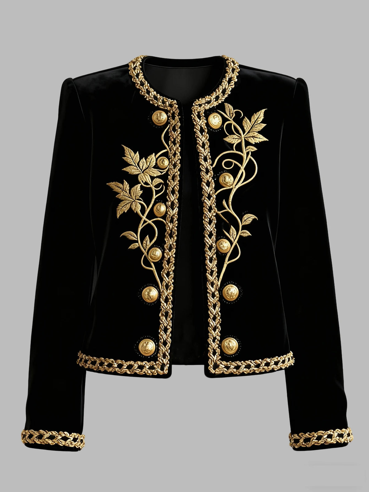 Chaqueta de Terciopelo Bordada en Oro