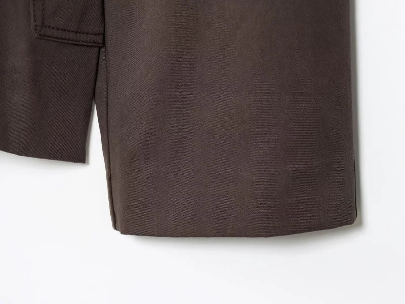 Gabardina Corta Cruzada Estilo Británico