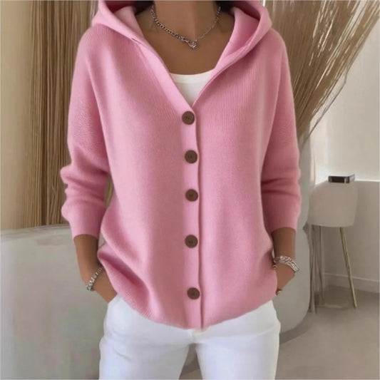 Chaqueta de Punto con Capucha