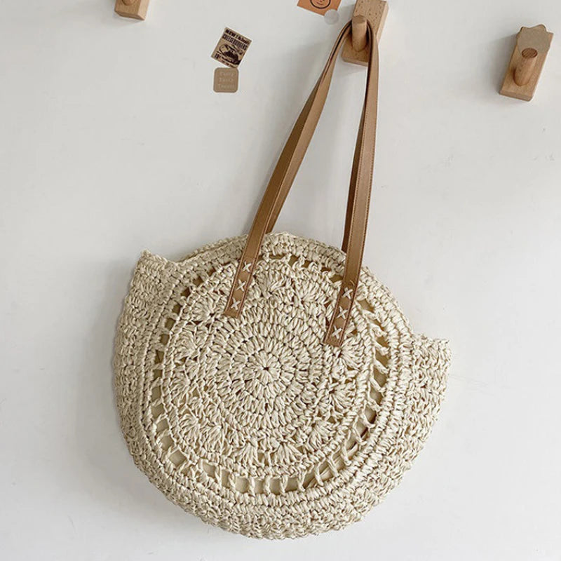 Bolso Redondo de Paja