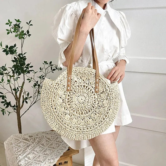 Bolso Redondo de Paja