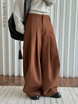 Pantalón Ancho de Pinzas Cálido