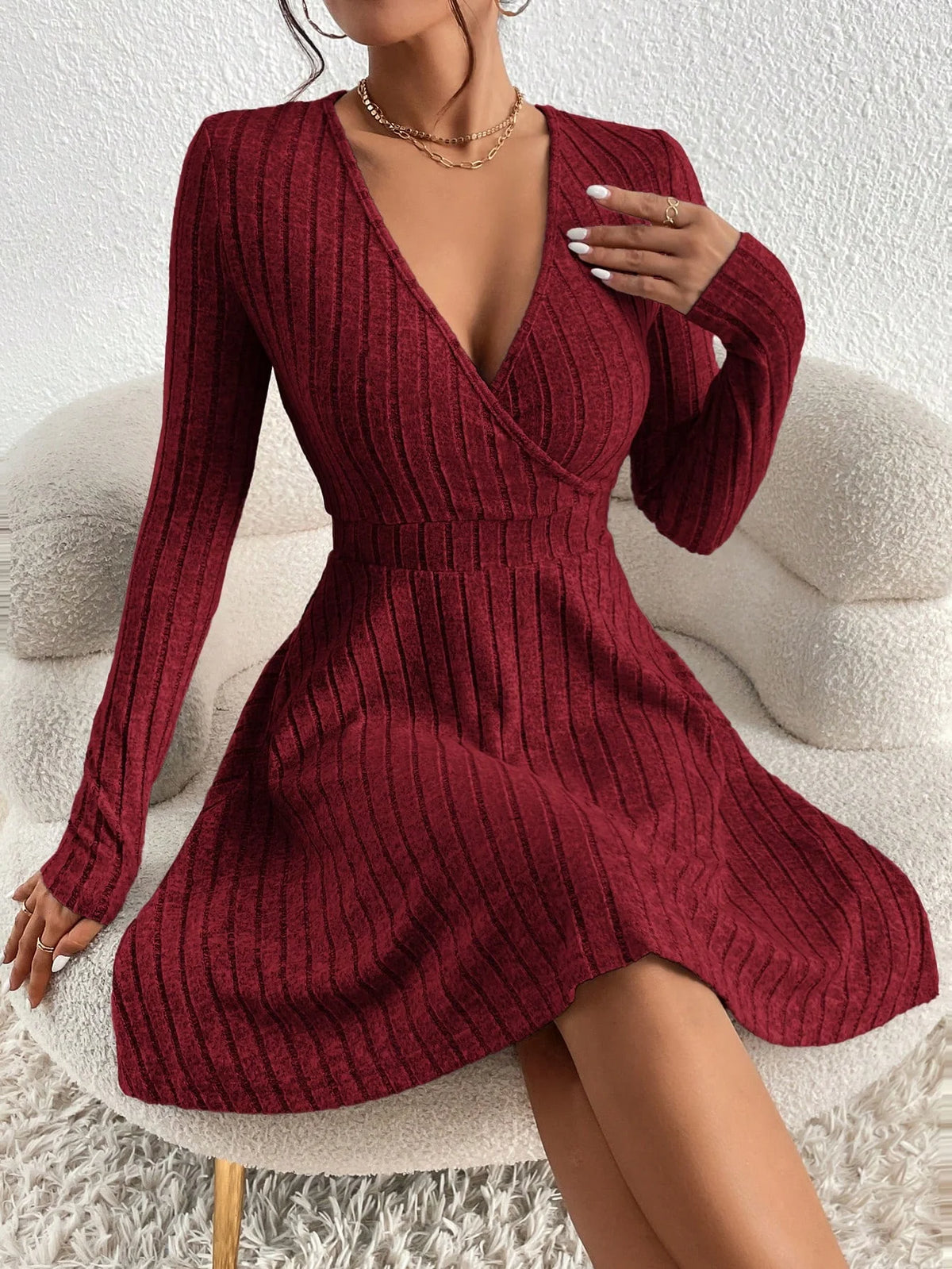 Vestido Cruzado de Punto