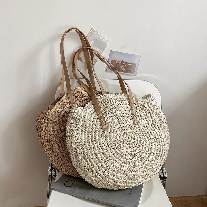 Bolso Redondo de Paja