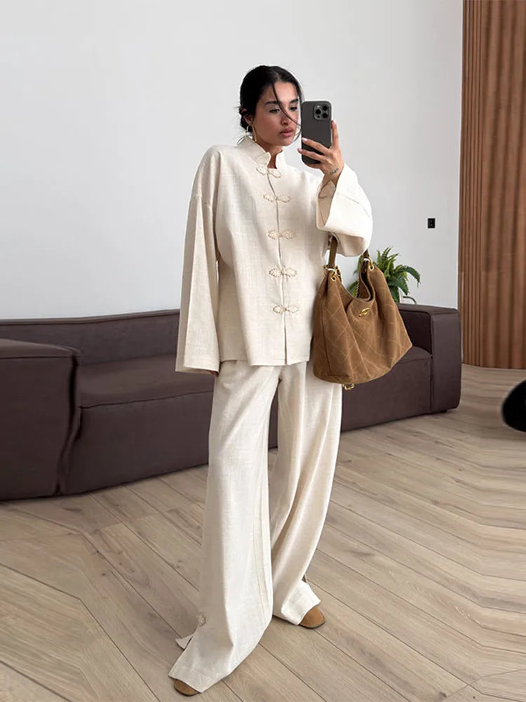 Conjunto Acolchado Cuello Mao